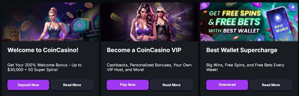 Coincasino promotions